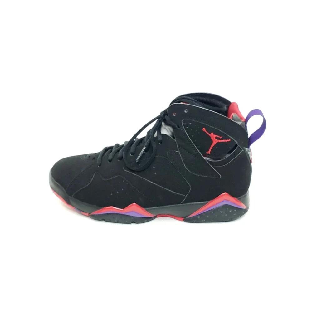 Nike Air Jordan 7 Retro Raptor Mens Basketball Shoes Black Red Purple US 8